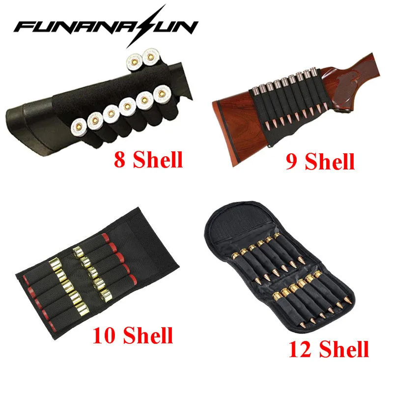 

Tactical 12 GA/20 GA Shotgun Bullet Pouch 8 Grid 9 Shells Rifle Buttstock Shell Holder Or Reload Mag Pouch Wallet 10/12 Rounds