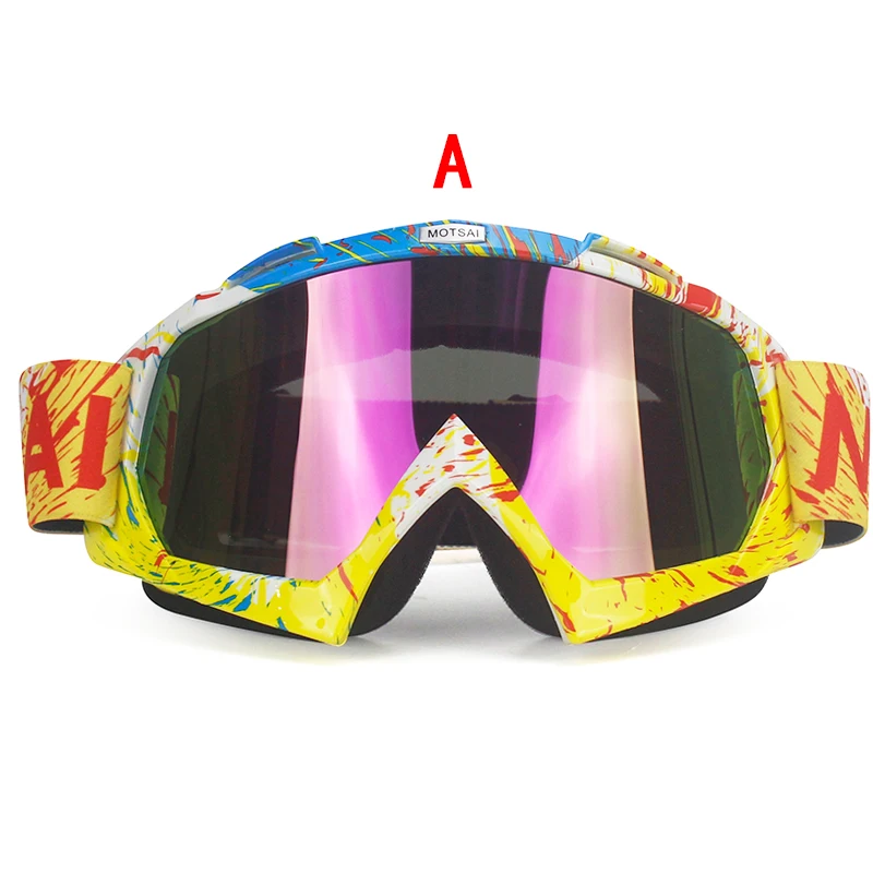 MOTSAI защитные шестерни очки ATV мотоциклетные очки для мотокросса внедорожные грязевые гоночные очки Oculos универсальная маска для лица - Цвет: A1