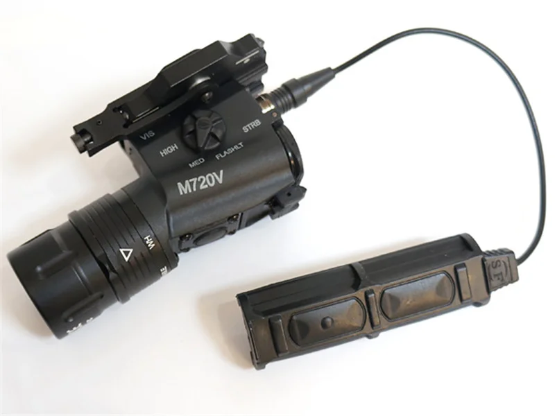Rifle de Caça Arma de Paintball Luz com qd Airsoft Tactical Olheiro Levou Monte Strobe Lanterna Luz Cqc M720v 8 Cheap Luzes de armas