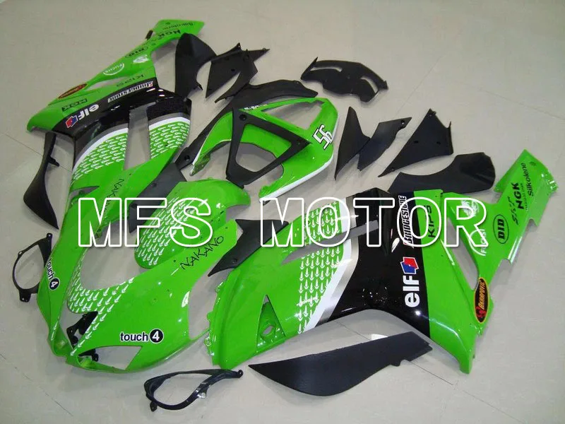 

New For Kawasaki NINJA ZX6R 2007 2008 07 08 Bodywork Injection ABS Fairing Kits NINJA ZX 6R 07 08 - Nakano - Green/Black