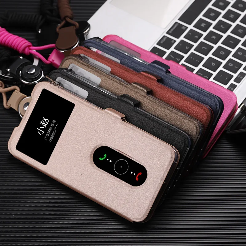 Vivo Y97 Cover Luxury View Windows Leather Case Flip Cover For Vivo Y97 Back Cases With Stand And Starp Vivo Y97 Cover Luxury View Windows Leather Case Flip Cover For Vivo Y97 Back Cases With Stand And Starp
