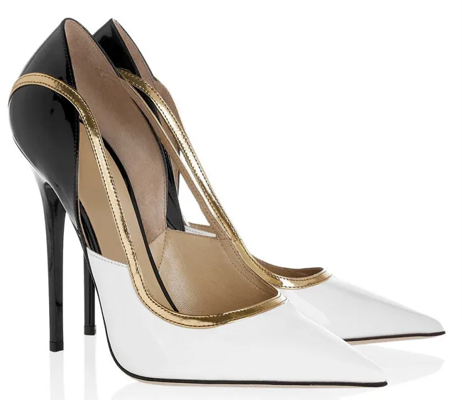 white and gold shoes