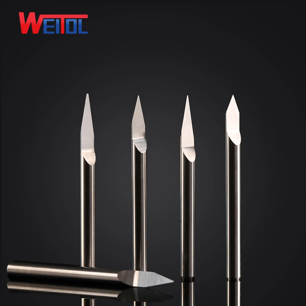 

Weitol Metal engraving tool 10 pcs/Lot N 3.175mm V Shape Flat Bottom Carbide PCB Engraving Bits CNC Router Tool 10 degree 0.1mm