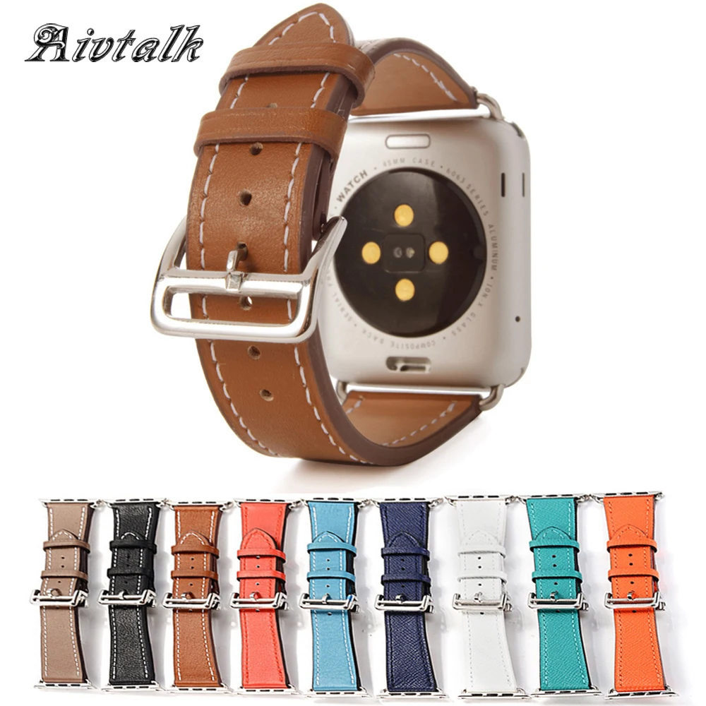 Aivtalk Top Brand Watch Accessories Leather Watchband For Apple Watch