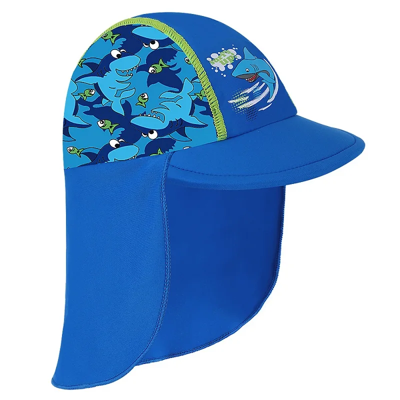 Новая летняя коллекция года, модные розовые пляжные шляпы от солнца с маленькими цветами, милые детские шапки, Повседневные детские летние кепки от солнца для мальчиков и девочек - Цвет: O004 NavyShark