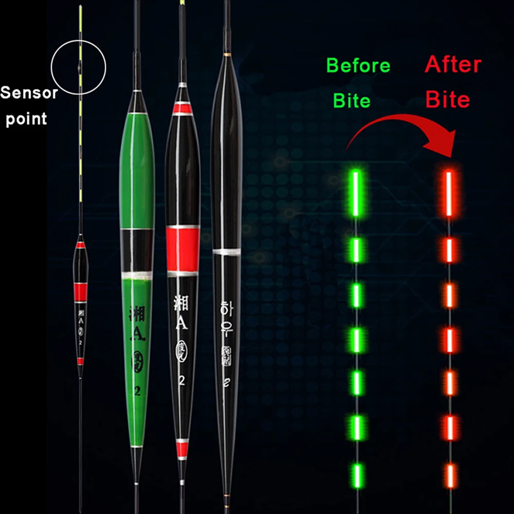 1 шт. умный рыболовный плавающий сигнал укуса, когда рыба укуса приманка светодиодный свет включается автоматический ночной электронный интеллектуальный буй удар
