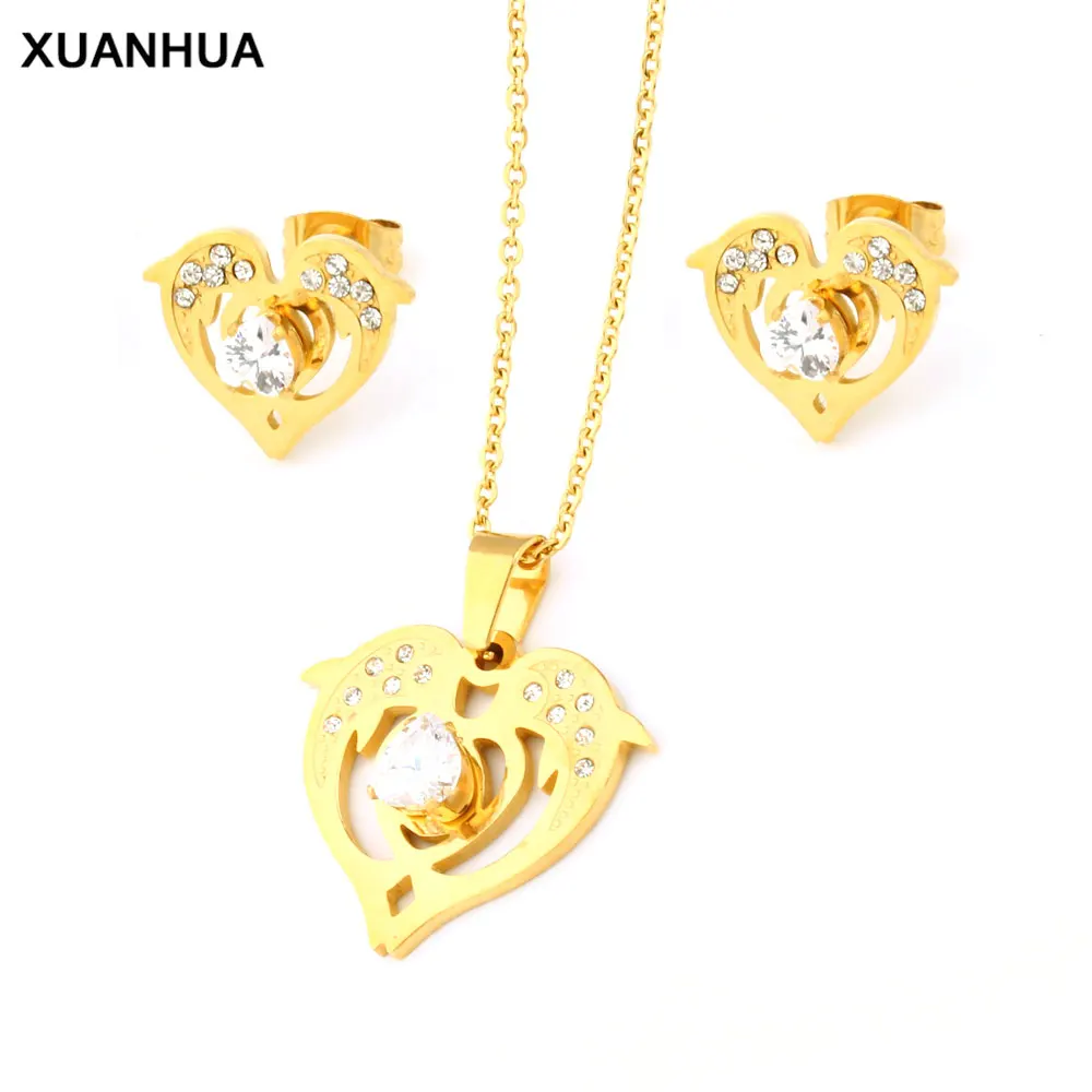 Оптовая продажа ювелирные изделия XUANHUA в форме рыбьего сердца из нержавеющей