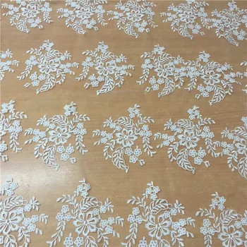 

5yard /lot Water soluble Embroidered Fabric Okinawa Gauze Fabric Mesh Embroidered Lace fabric for clothing accessorie