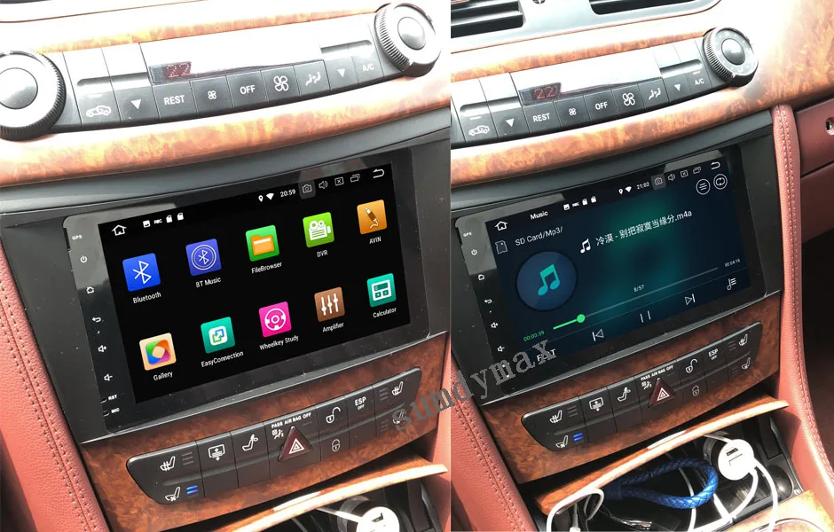 Perfect 8inch two din android 9.0 car dvd player for Mercedes Benz E class W211 W219 E280 E240 E270 CLS class W463 car audio gps navi 24