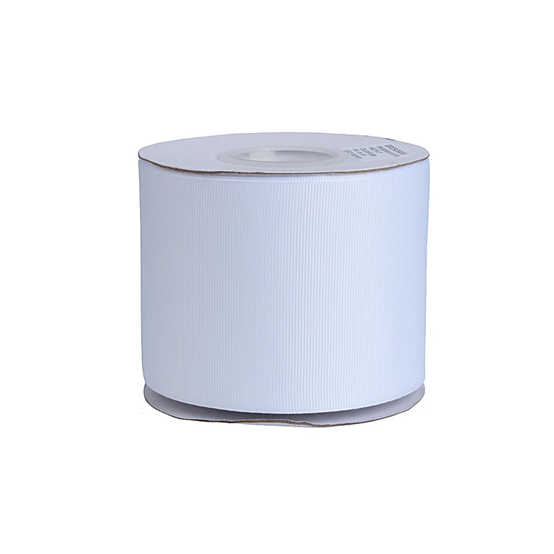 

High quality 100 yards/roll 3 inch white grosgrain ribbon for hair bows