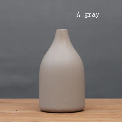 Классическая черная/белая керамическая ваза, китайский декор, фарфоровая ваза для цветов, креативный подарок, домашний декор - Цвет: A gray