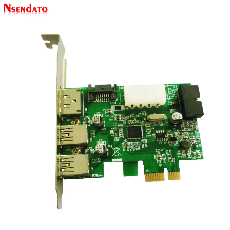 PCI Express устройство работающее от прикуривателя с 2 портами USB3.0 eSATA eSATAp II & USB 3 0 к E