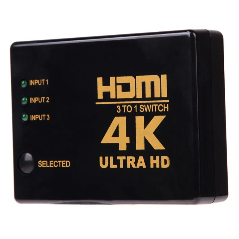 1 шт. мини-переключатель HDMI 3In 1Out порт 4 K * 2 K HDMI разделитель, сплиттер Box Ultra HD подходит для DVD HDTV Xbox