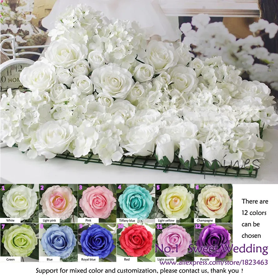Buy 10 pcs / lot artificial rose and hydrangea flower