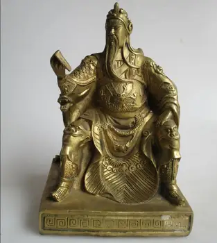 

christmas decorations for home+ Home Decor Feng Shui Chinese brass Guan Gong Reading books Statue/Big Decoration Crafts