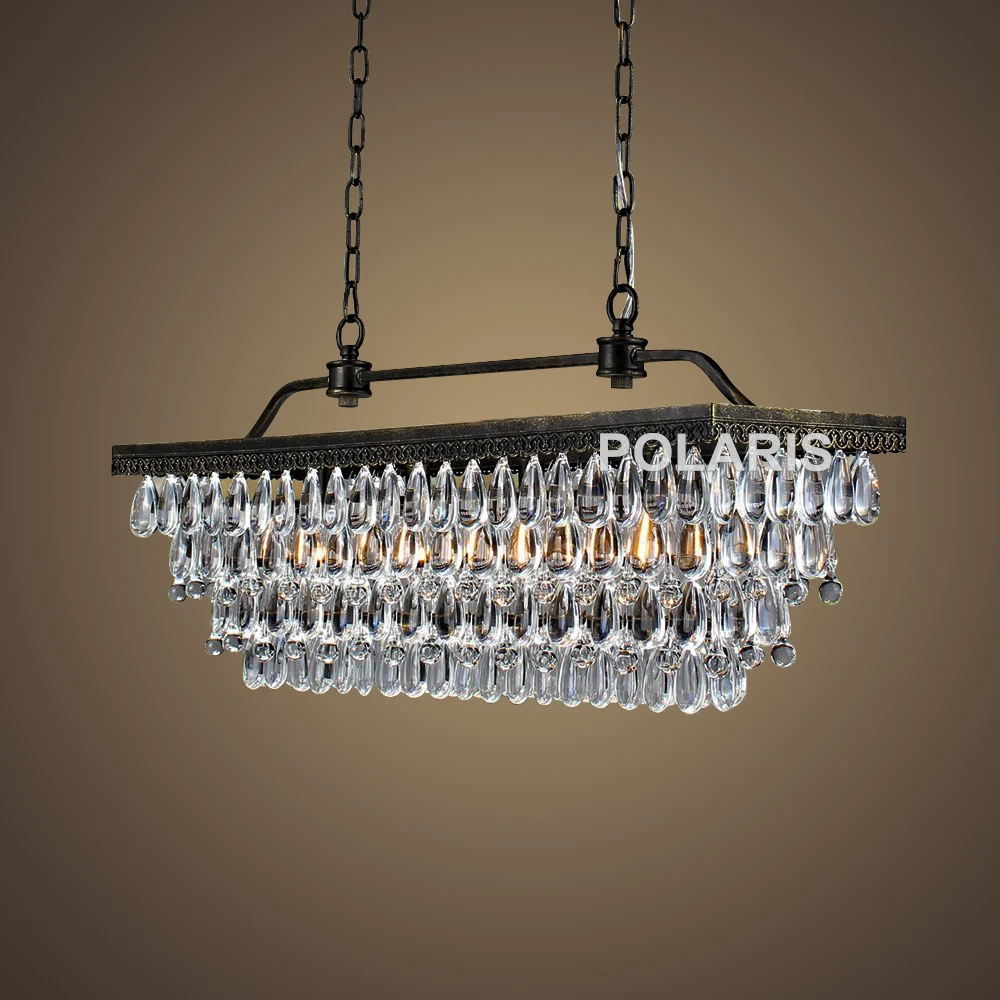Free Shipping Modern Vintage Crystal Chandelier Lighting Tear Drops