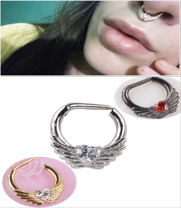 UOCAI Septum Clicker Set - 2 Stück 16G 8mm/10mm In Gold Und Silber