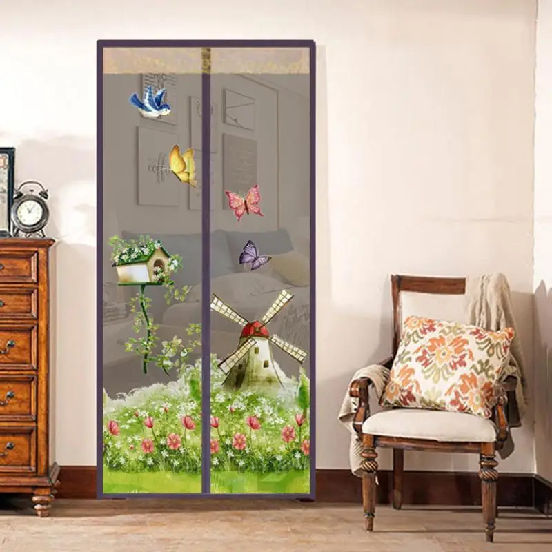 

Summer Magnetic Curtains Door Screen Tulle Anti-Mosquito Curtain Mosquito Net for Kitchen Bedroom 4colors Anti-Mosquito Net