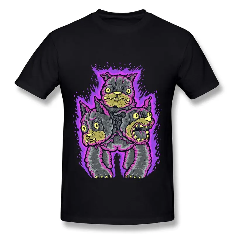 Low Price 100% Cotton Men's T Shirt Madness Cerberus Customize Funny Symbols Shirts Men | Мужская одежда