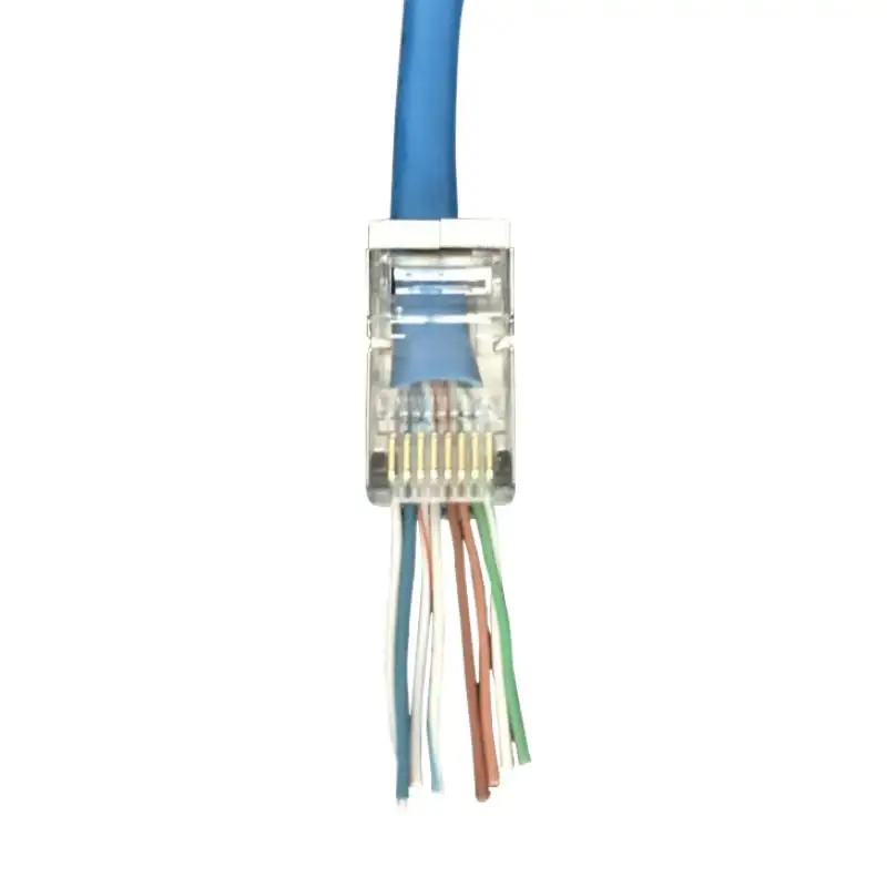 

Cat6 FTP Connector 8P8C Modular Lan Cable Head Plug 100Psc Cat 6 Crimp Network RJ 45 Connector for Ethernet