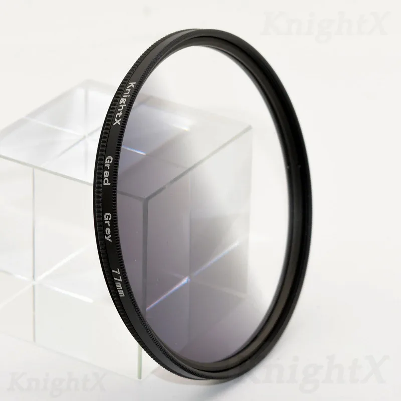 KnightX 24 цветной фильтр UV ND Star для nikon canon 49 мм 52 мм 55 мм 58 мм 62 мм 67 мм 72 мм 77 мм canon go pro d5300 600d d3200 d5100 - Цвет: Grad ND8 Gray