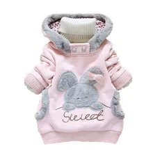 Girls Christmas Costume Jacket Printed Thick Kids Outerwear Clothing Autumn Winter Hooded Coats Children Hoodie For 3-10 Years