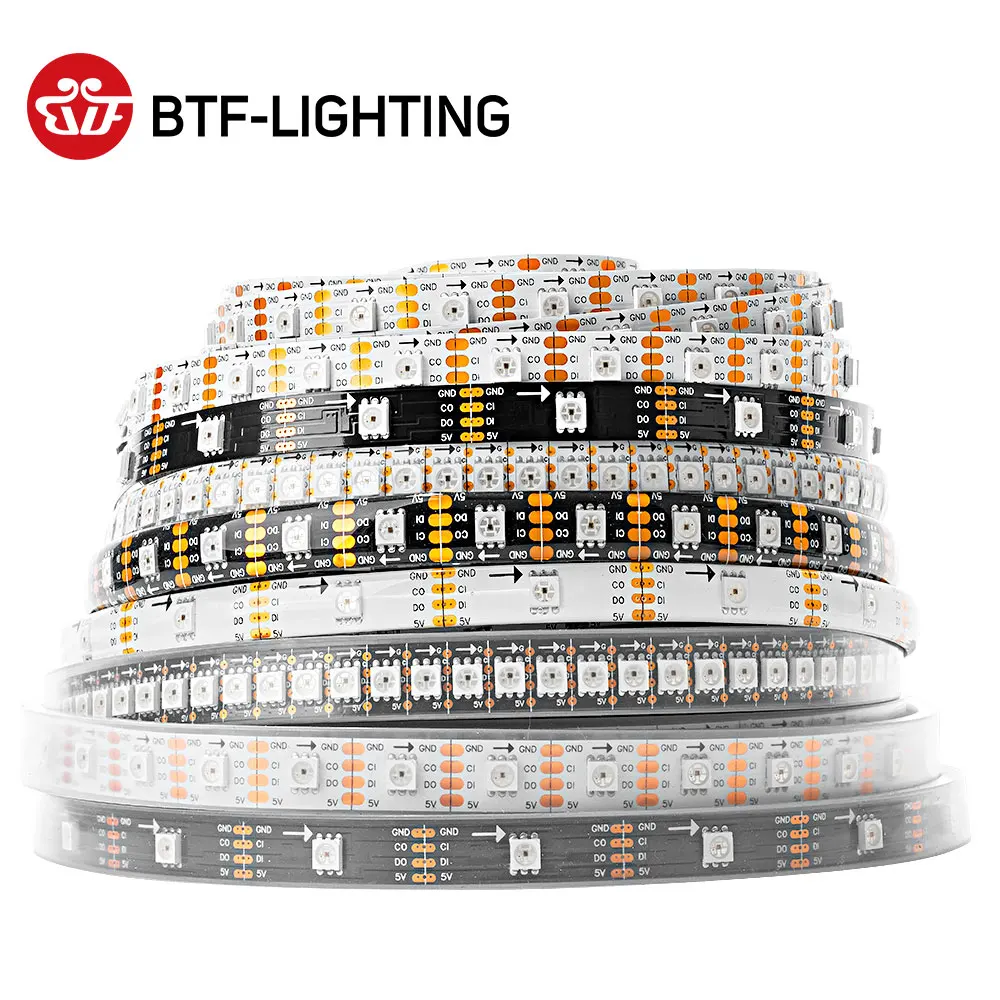 SK9822 RGB светодиодный полосы светильник похожие APA102 1 м 5 30 60 144 данных и часы