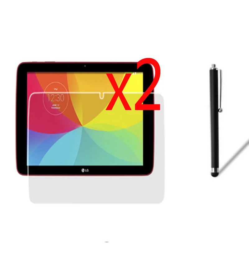 

3in1 2x LCD Clear Screen Protector Films Protective Film Guards +1x Stylus Pen For LG G Pad 10.1 V700 GPad VK700 10.1" Tablet