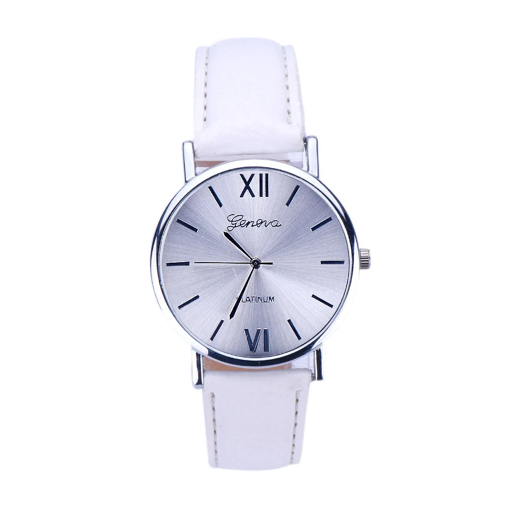 

Really Cheap Simple Casual Watch For Woman Geneva Leather Analog Hour Quartz Wrist Watches Ladies Saat Clock Relogio Feminino