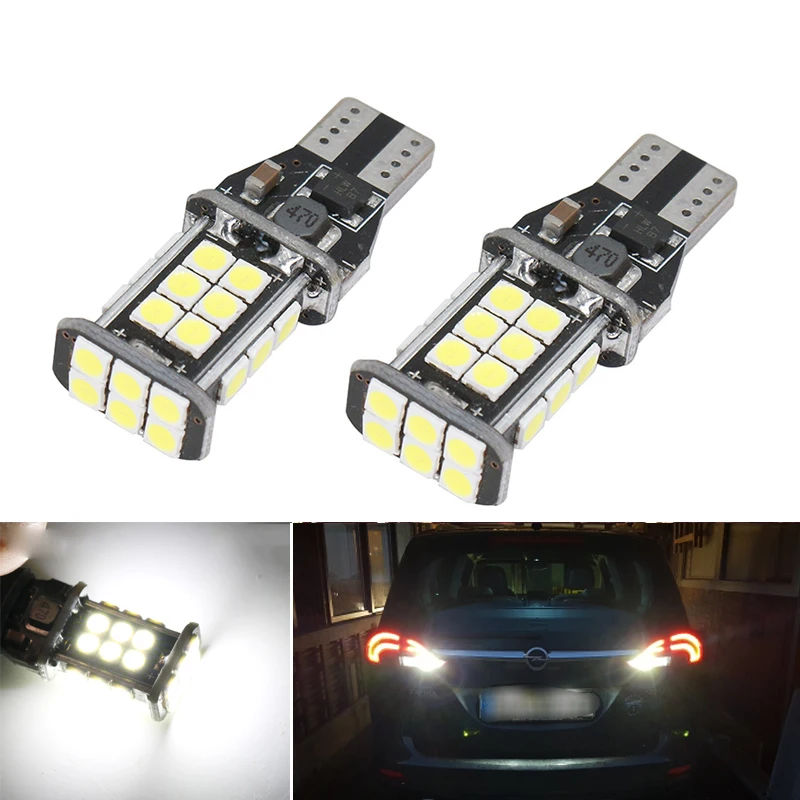 

2X T15 W16W 3030 LED Canbus No Error Car Backup Reverse Lights Bulb Xenon White For Opel Combo Box Meriva B Mokka Zafira Tourer