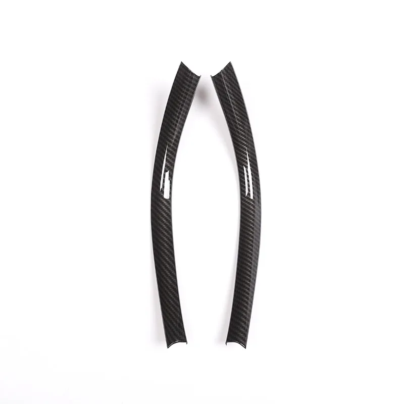 2pcs Carbon Fiber Chrome Center Console Decoration Strips Trim For Benz A//GLA//CLA Class W176 A180