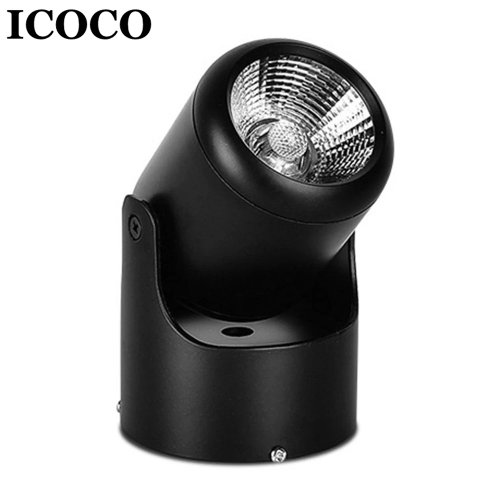 

ICOCO 5W COB LED Track Light White/ Warm White Open Mounted Rail Spot Light Shop Store Lamp Super Bright Down Lamp Drop Shipping
