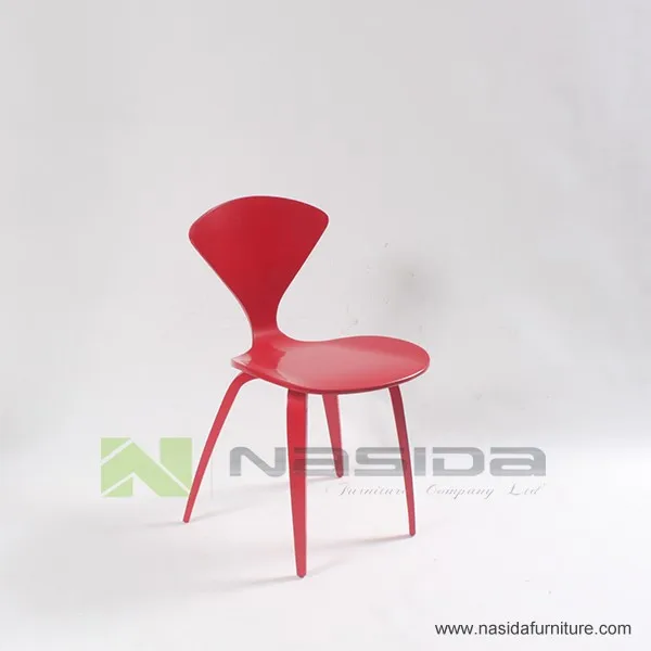 111 натуральный боковой стул орех или ясень деревянный Норман Чернер стул стулья из фанеры красный черный белый обеденный стул