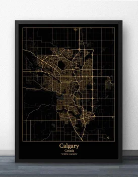 Calgary Edmonton Hamilton Mississauga z Montreal do Ottawa lokalizacji Quebec Toronto Vancouver Winnipeg kanada mapa plakat tanie i dobre opinie BLINGIRD Płótno wydruki Streszczenie Unframed Klasyczne Olej Pojedyncze Malowanie natryskowe 346426d6 Pionowe Prostokąta