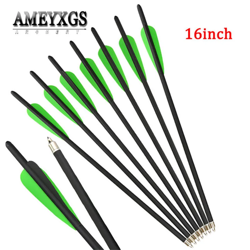 

10pcs 17 Inch Crossbow Arrow OD 8.8mm Carbon Arrow 100grain Replaceable Broadhead For Crossbow Shooting Hunting Accessories