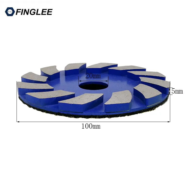4 дюйма 1 шт. 100 мм алмазные шлифовальные колодки металлические скрепления для напольного камня агрессивный гранит абразивные инструменты для бетонной кладки