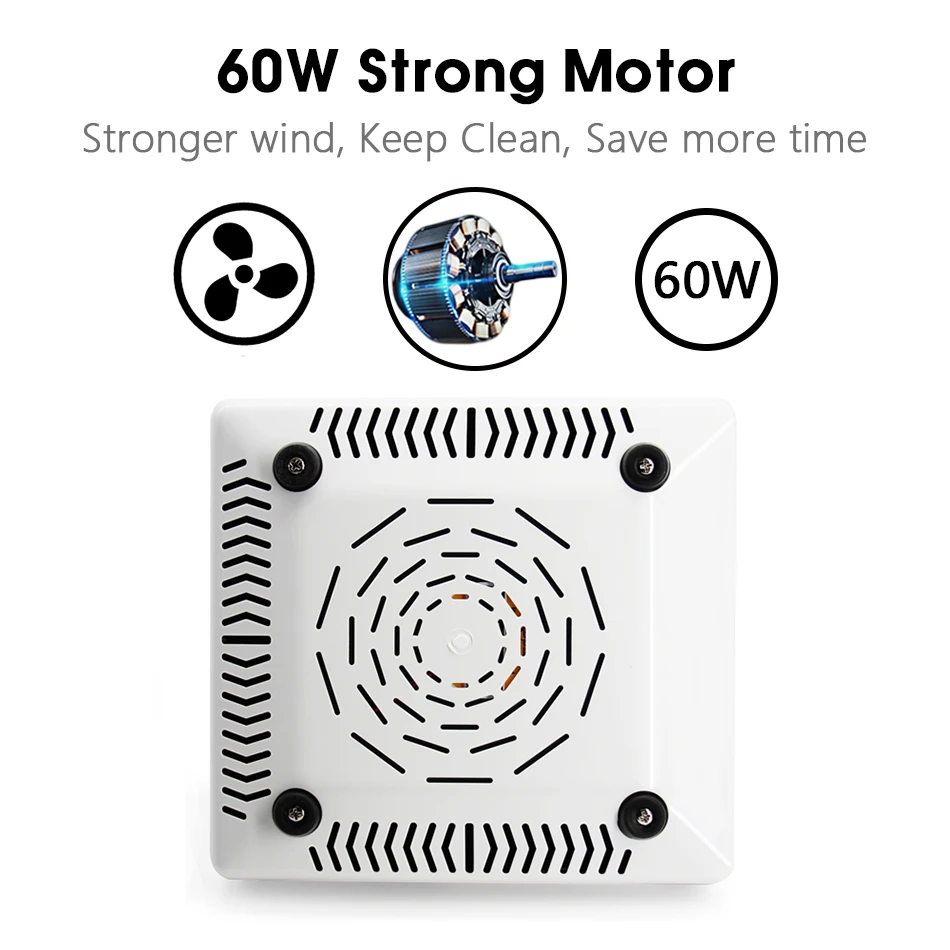 Billige ROHWXY Staubsauger Für Nail art Maniküre Tisch Maschine Nagel Saug Staub Collector Extractor Fan Für Maniküre Nagel Salon Werkzeug