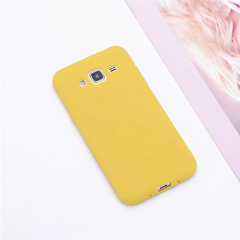 Чехол для Samsung J3 6, силиконовый чехол для Samsung J3, чехол, карамельный цвет, задняя крышка для Samsung Galaxy J3, чехол - Color: Yellow
