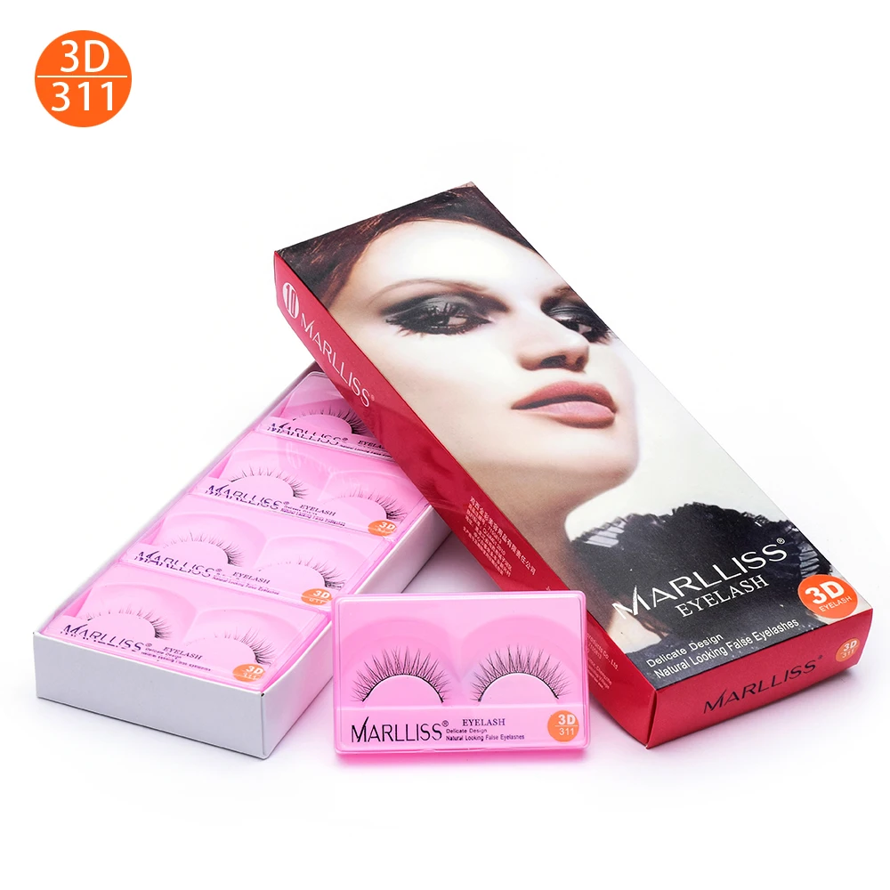 Korea 3D Fiber lashes Knot Free Reusable Strip Eye lashes makeup False eyelash fiber 3d leopard 