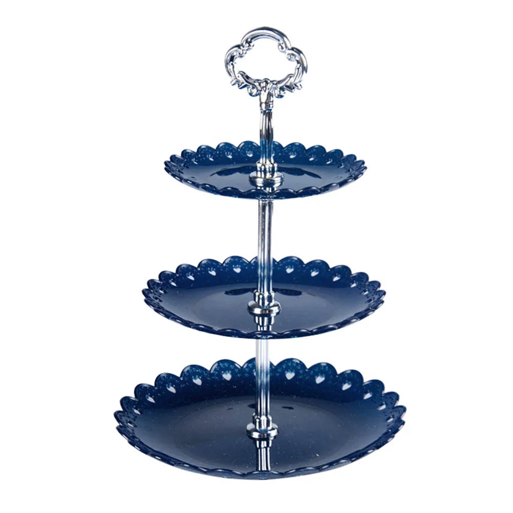 

3 Tier White Cake Stand Cupcake Stand Food Stand Platter Display Rack Dessert Tray