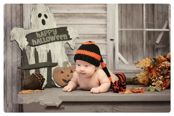 Newborn Halloween Striped Sleeping 