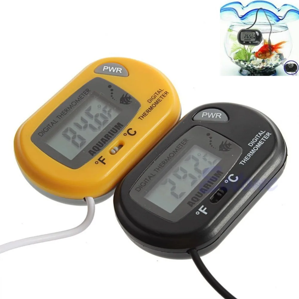 1Pc Submersible Digital LCD Aquarium Thermometer Electronic Temperature Measurement Fish Tank Accessories | Дом и сад