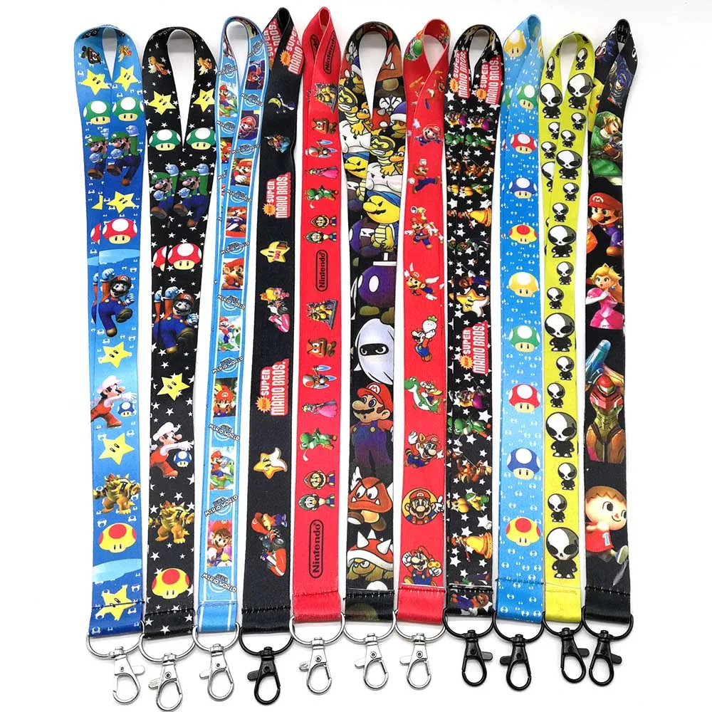 

Super Mario Bros Lanyard Keys ID Cell Phone Neck Strap Toys PCXB