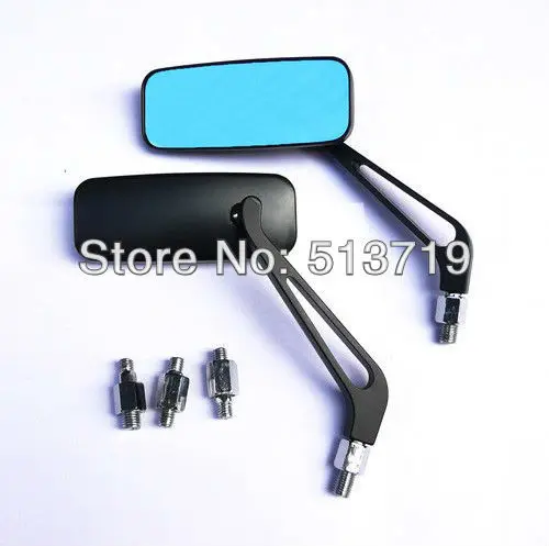 

Free shipping Blue Alloy Motorcycle Rear View Mirrors For Harley Honda Yamaha Suzuki Kawasaki