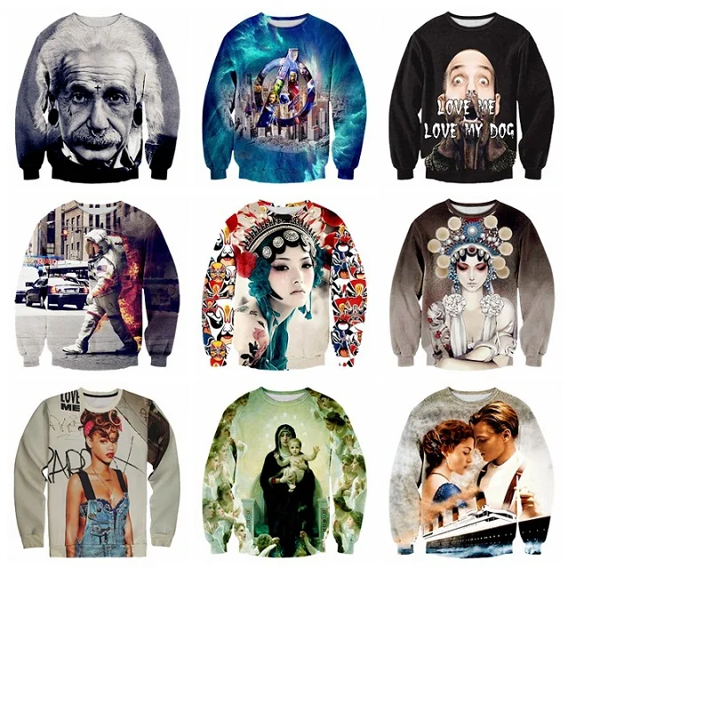 

Youth popular high-quality boy baseball clothing 3D characters series printing Hip-Hop clothes Hooded sweater 12-18 years old