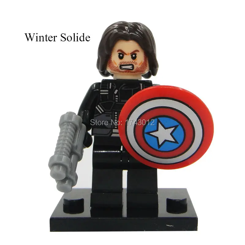 

30Pcs Super Heroes Captain America Winter Soldier Black Panther War Machine Bricks Building Blocks Children Gift Toys XH 261