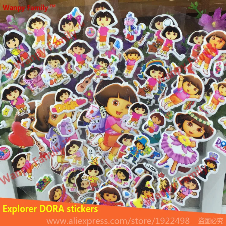 

Clever lovely dora wall stickers,3D Cartoon dora stickers,For Kids rooms decor stickers.kids Birthday Gift toys sticker