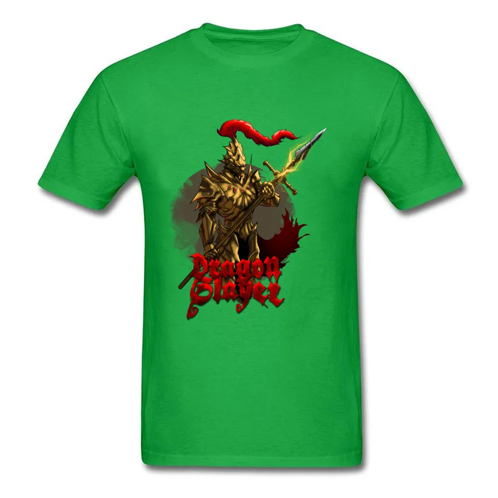 Dragon Slayer Ornstein Tops T Shirt Newest O-Neck Hip hop Short Sleeve 100% Cotton Men T Shirt Geek Tshirts Wholesale Dragon Slayer Ornstein green