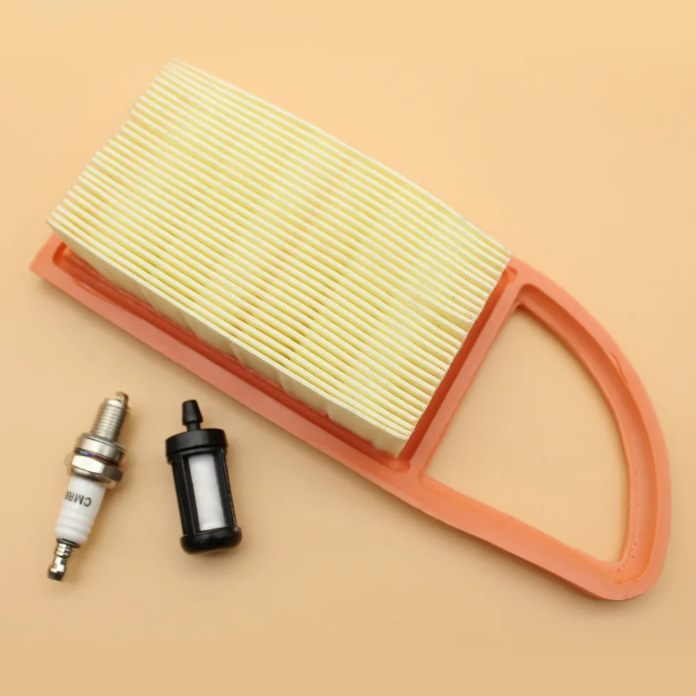 에어 필터 클리너 및 4 행정 점화 플러그 연료 필터 세트 STIHL BR600 BR500 BR550 백 팩 송풍기 CMR6H / Stens 605-599
