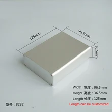 1 шт. алюминиевый корпус чехол для электроники проект чехол 36,5(H) x96,5(W) x125(L) мм 8232